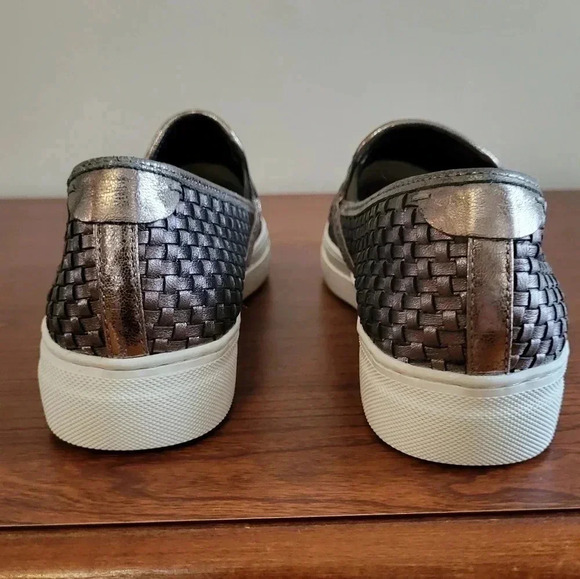 J Slides Woven Metallic Leather Upper Casual Minimalist Slip-On Sneakers(8) - Picture 7 of 10